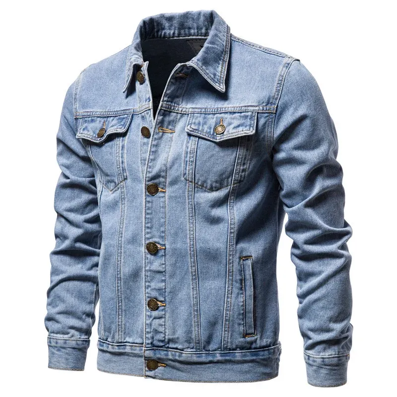 Herren Jeansjacke mit klassischen Details und robustem Design – Denvaro