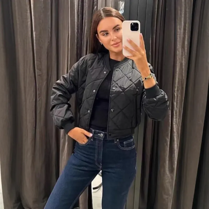 Damen Gemusterte Steppjacke – Célinea