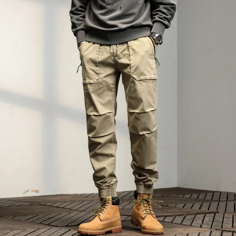 Herren Multifunktionale Cargo-Hose mit verstellbarem Bund – Bravaro